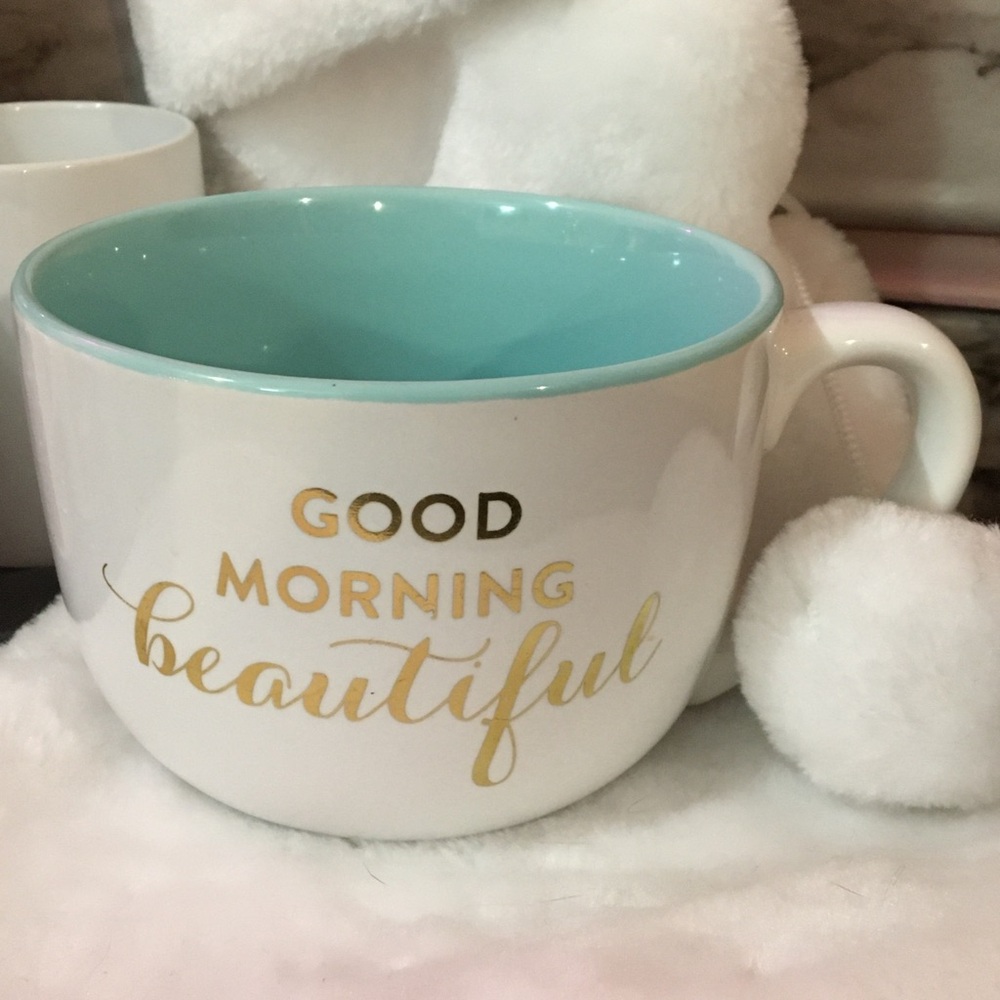 Large coffee mug with quote
